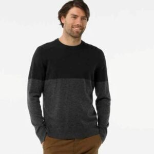 SMARTWOOL Sparwood Colorblock Crewneck Sweater Large